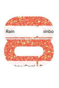 Set Rugnummers Strijkletters Quant Glitter Rainbow Coral Glitter ST - afb. 2