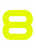 Set Rugnummers Strijkletters Quant Glow in the Darg Geel - afb. 2