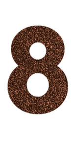 Set Rugnummers Strijkletters Vag Glitter Brons Glitter 452 - afb. 2