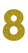 Set Rugnummers Strijkletters Vag Glitter Goud - afb. 2