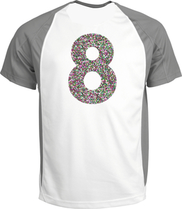 Set Rugnummers Strijkletters Vag Glitter Regenboog Multicolor 453 - afb. 1