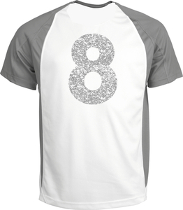 Set Rugnummers Strijkletters Vag Glitter Silver 450 - afb. 1