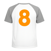 Set Rugnummers Strijkletters Vag Flex Neon Oranje