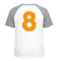Set Rugnummers Strijkletters Vag Flex Neon Oranje