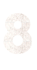 Set Rugnummers Strijkletters Vag Glitter White Glitter 444 - afb. 2