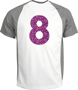 Set Rugnummers Strijkletters Vag Glitter Lavender 428 - afb. 1