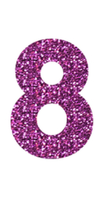 Set Rugnummers Strijkletters Vag Glitter Lavender 428 - afb. 2