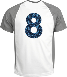 Set Rugnummers Strijkletters Vag Glitter Navy - afb. 1