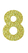 Set Rugnummers Strijkletters Vag Glitter Coronado Gold - afb. 2