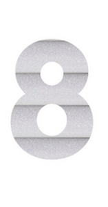 Set Rugnummers Strijkletters Vag Glitter Rainbow White 488 - afb. 2