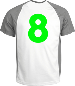 Set Rugnummers Strijkletters Vag Glow in the Dark Groen - afb. 1