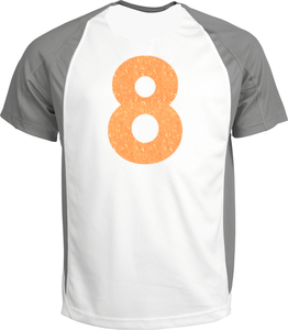 Set Rugnummers Strijkletters Vag Glitter Neon Orange Glitter 449 - afb. 1