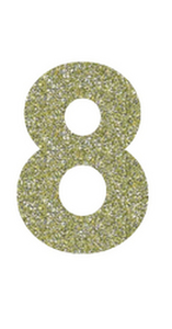 Set Rugnummers Strijkletters Vag Glitter Champagne Glitter 490 - afb. 2