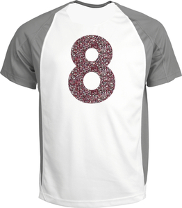 Set Rugnummers Strijkletters Vag Glitter Rose Gold Glitter 486 - afb. 1