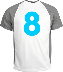 Set Rugnummers Strijkletters Vag Glow in the Dark Blauw - afb. 1