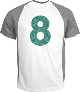 Set Rugnummers Strijkletters Vag Glitter Jade Glitter 482 - afb. 1