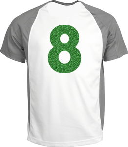 Set Rugnummers Strijkletters Vag Glitter Green Glitter 455 - afb. 1