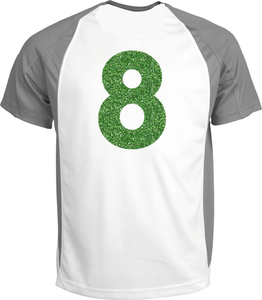 Set Rugnummers Strijkletters Vag Glitter Light Green Glitter 483 - afb. 1