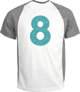 Set Rugnummers Strijkletters Vag Glitter Sky Bleu Glitter 445 - afb. 1