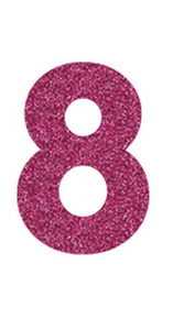 Set Rugnummers Strijkletters Vag Glitter Pink Glitter 457 - afb. 2