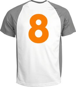 Set Rugnummers Strijkletters Vag Glow in the Dark Oranje - afb. 1
