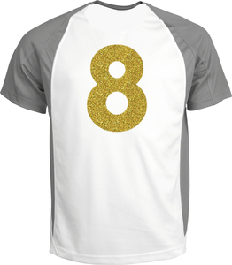 Set Rugnummers Strijkletters Vag Glitter Light Gold Glitter 425 - afb. 1