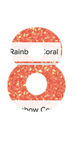 Set Rugnummers Strijkletters Vag Glitter Rainbow Coral Glitter ST - afb. 2