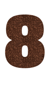 Set Rugnummers van Strijkletters Aachen Glitter Brons Glitter 452 - afb. 2