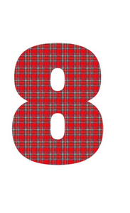 Set Rugnummers van Strijkletters Aachen Design Ruit Rood - afb. 2