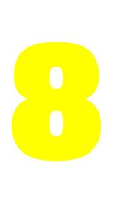 Set Rugnummers van Strijkletters Aachen Flex Licht Geel - afb. 2