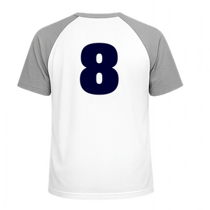 Set Rugnummers van Strijkletters Aachen Flock Navy Blauw - afb. 1