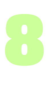 Set Rugnummers van Strijkletters Aachen Glow in the Dark - afb. 2