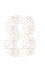 Set Rugnummers van Strijkletters Aachen Glitter Wit - afb. 2