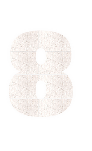 Set Rugnummers van Strijkletters Aachen Glitter White Glitter 444 - afb. 2
