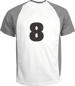 Set Rugnummers van Strijkletters Aachen Glitter Black Glitter 458 - afb. 1