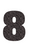 Set Rugnummers van Strijkletters Aachen Glitter Black Glitter 458 - afb. 2