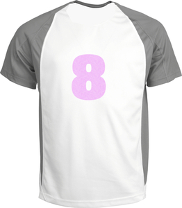 Set Rugnummers van Strijkletters Aachen Glitter Neon Purple 480 - afb. 1