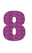 Set Rugnummers van Strijkletters Aachen Glitter Lavender - afb. 2