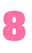 Set Rugnummers van Strijkletters Aachen Glitter Neon Pink Glitter 448 - afb. 2