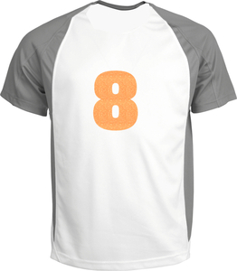 Set Rugnummers van Strijkletters Aachen Glitter Neon Orange Glitter 449 - afb. 1