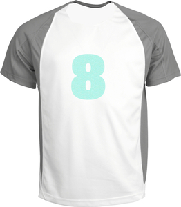 Set Rugnummers van Strijkletters Aachen Glitter Neon Bleu Glitter 480 - afb. 1