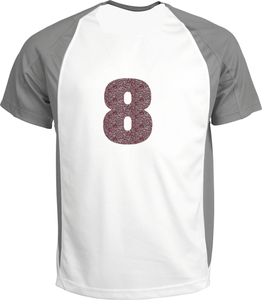 Set Rugnummers van Strijkletters Aachen Glitter Rose Gold Glitter 486 - afb. 1