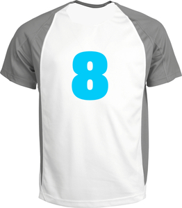 Set Rugnummers van Strijkletters Aachen Glow in the Dark Blauw - afb. 1