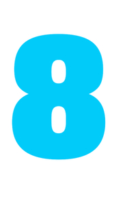 Set Rugnummers van Strijkletters Aachen Glow in the Dark Blauw - afb. 2