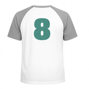 Set Rugnummers van Strijkletters Aachen Glitter Jade Glitter 482 - afb. 1