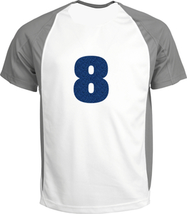 Set Rugnummers van Strijkletters Aachen Glitter Navy Blue Glitter 423 - afb. 1