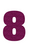 Set Rugnummers van Strijkletters Aachen Glitter Hot Pink Glitter 432 - afb. 2