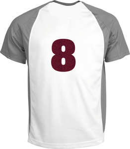 Set Rugnummers van Strijkletters Aachen Glitter Burgundy  Glitter 422 - afb. 1