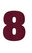 Set Rugnummers van Strijkletters Aachen Glitter Burgundy  Glitter 422 - afb. 2