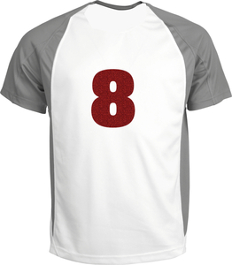 Set Rugnummers van Strijkletters Aachen Glitter Red Glitter 456 - afb. 1